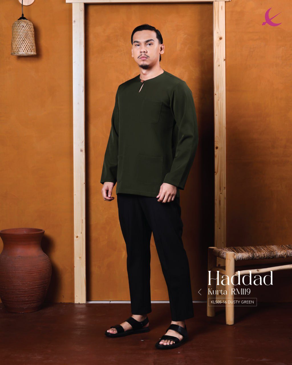 KURTA HADDAD DUSTY GREEN