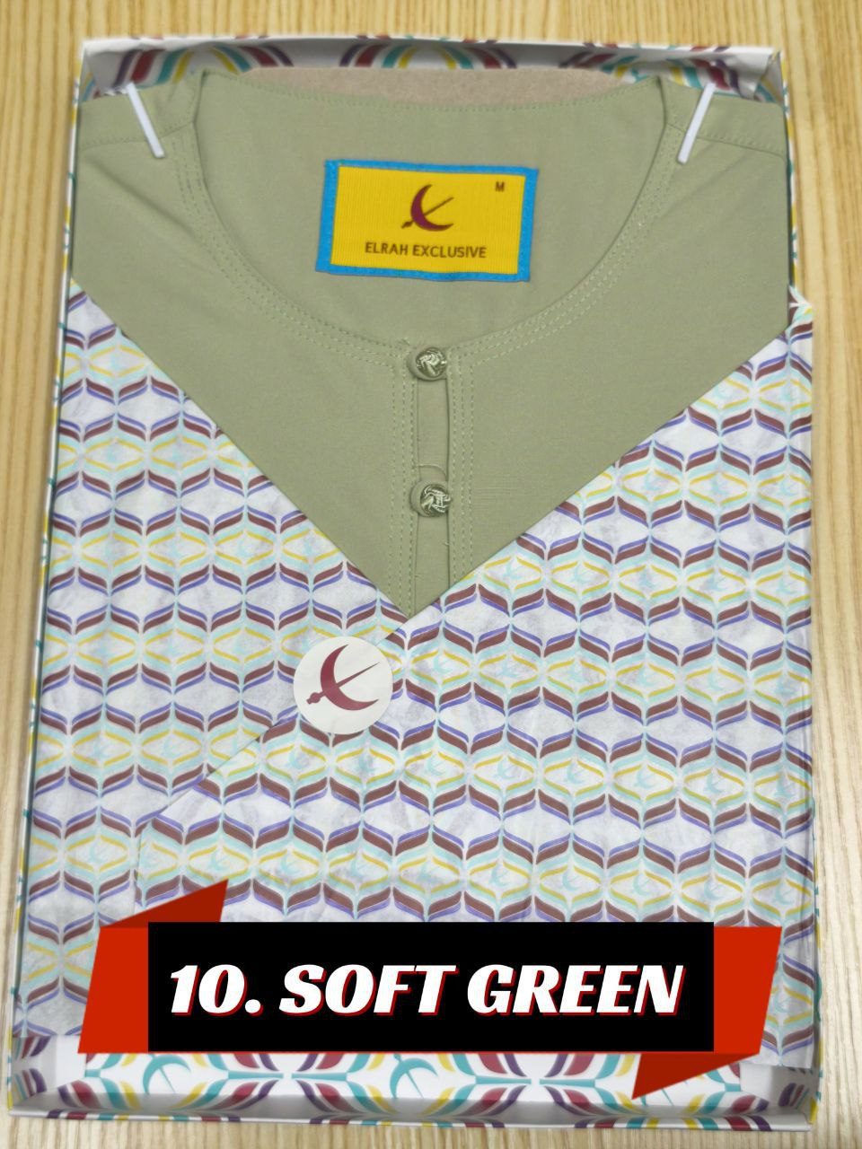 JUBAH AFNAAN SOFT GREEN