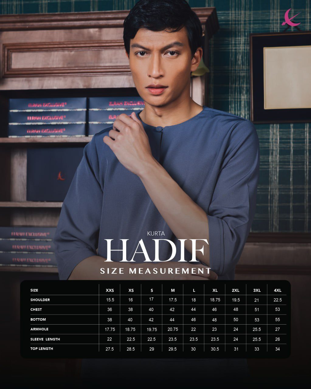 KURTA HADIF BABY BLUE