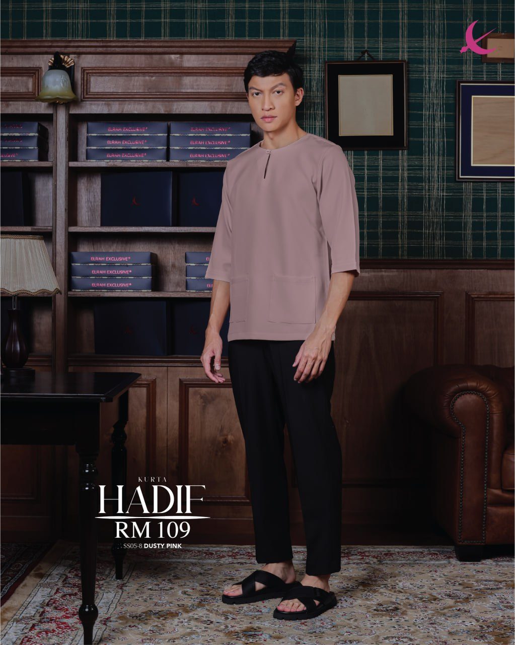 KURTA HADIF DUSTY PINK