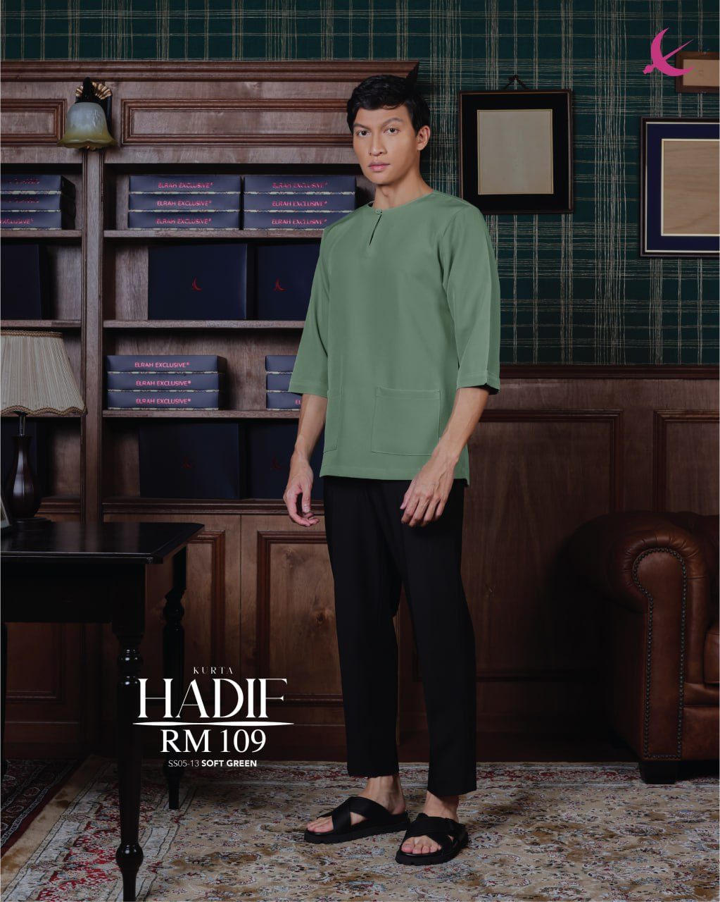 KURTA HADIF SOFT GREEN