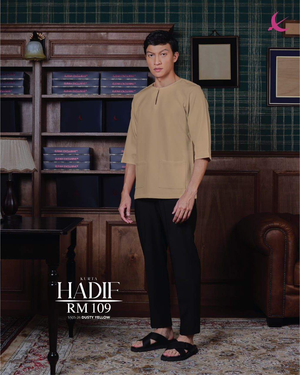 KURTA HADIF DUSTY YELLOW