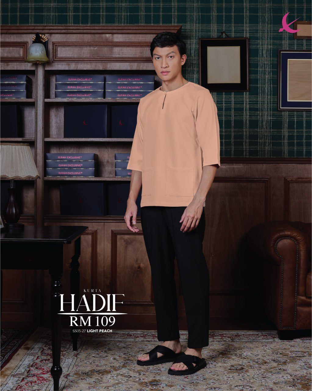 KURTA HADIF LIGHT PEACH
