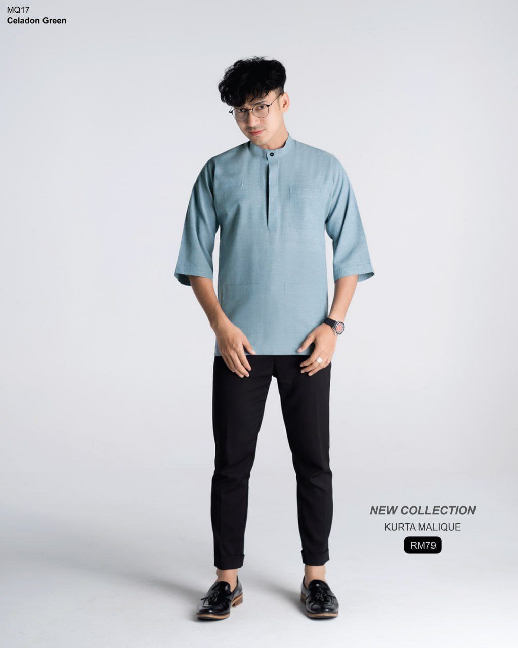 KURTA MALIQUE CELADON GREEN