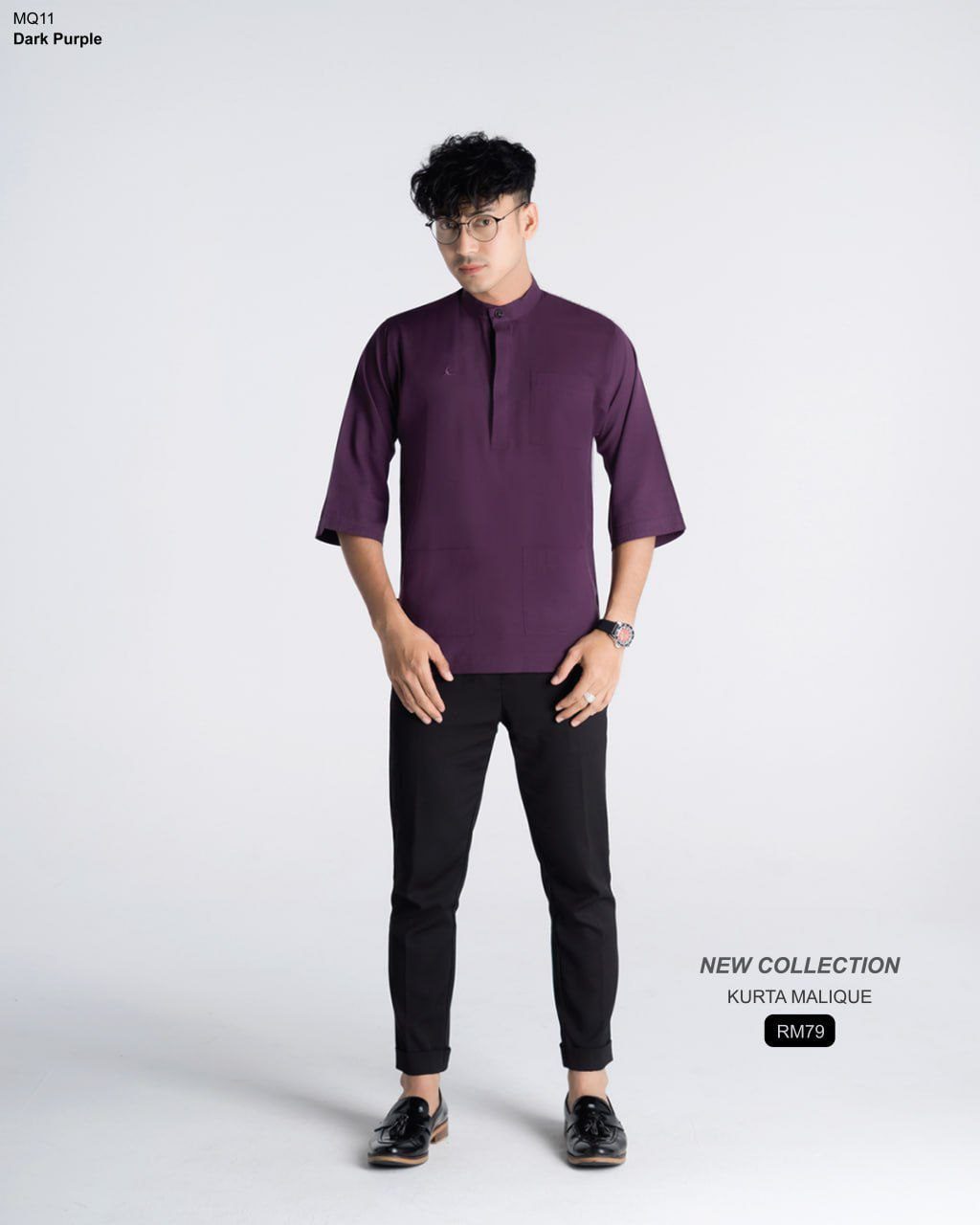 KURTA MALIQUE DARK PURLE