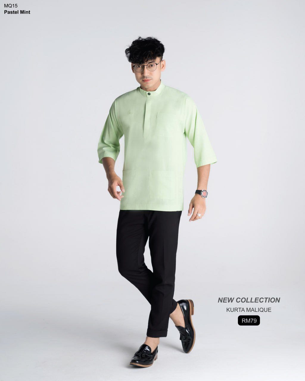 KURTA MALIQUE PASTEL MINT
