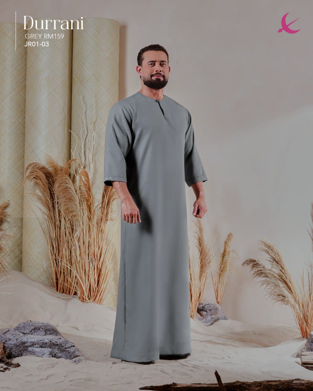 JUBAH DURRANI GREY