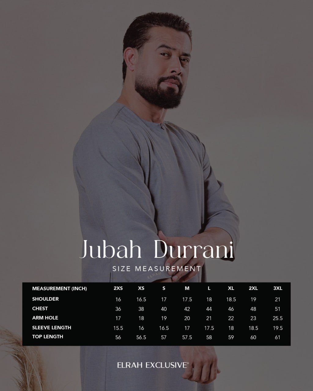 JUBAH DURRANI BLACK