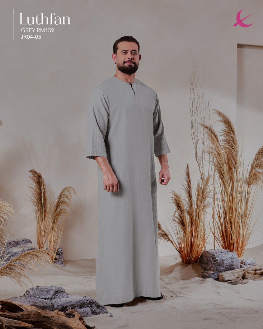 JUBAH LUTHFAN GREY