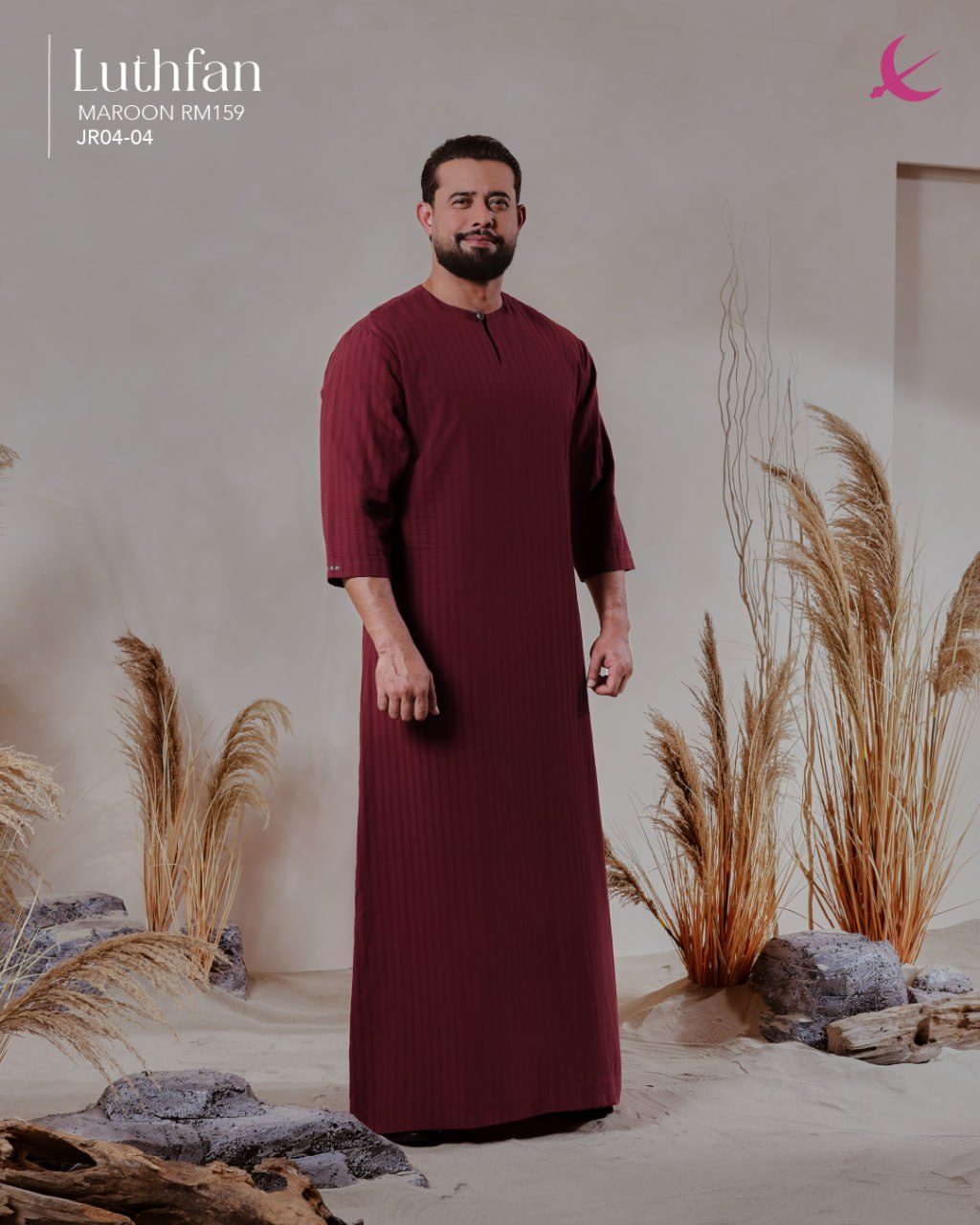 JUBAH LUTHFAN MAROON