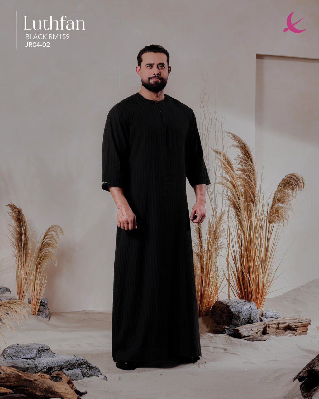 JUBAH LUTHFAN BLACK