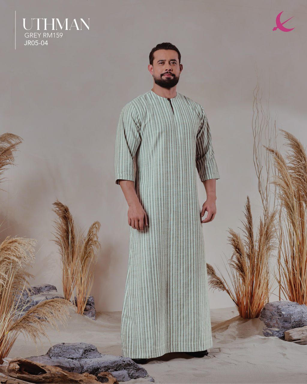 JUBAH UTHMAN GREY