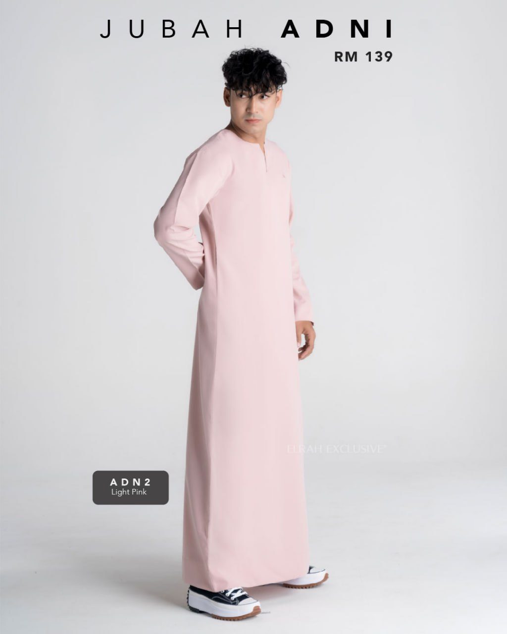 JUBAH ADNI LIGHT PINK