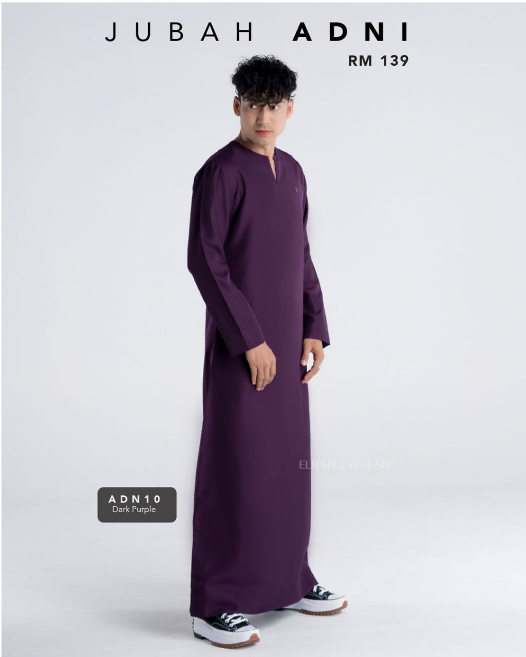 JUBAH ADNI DARK PURPLE
