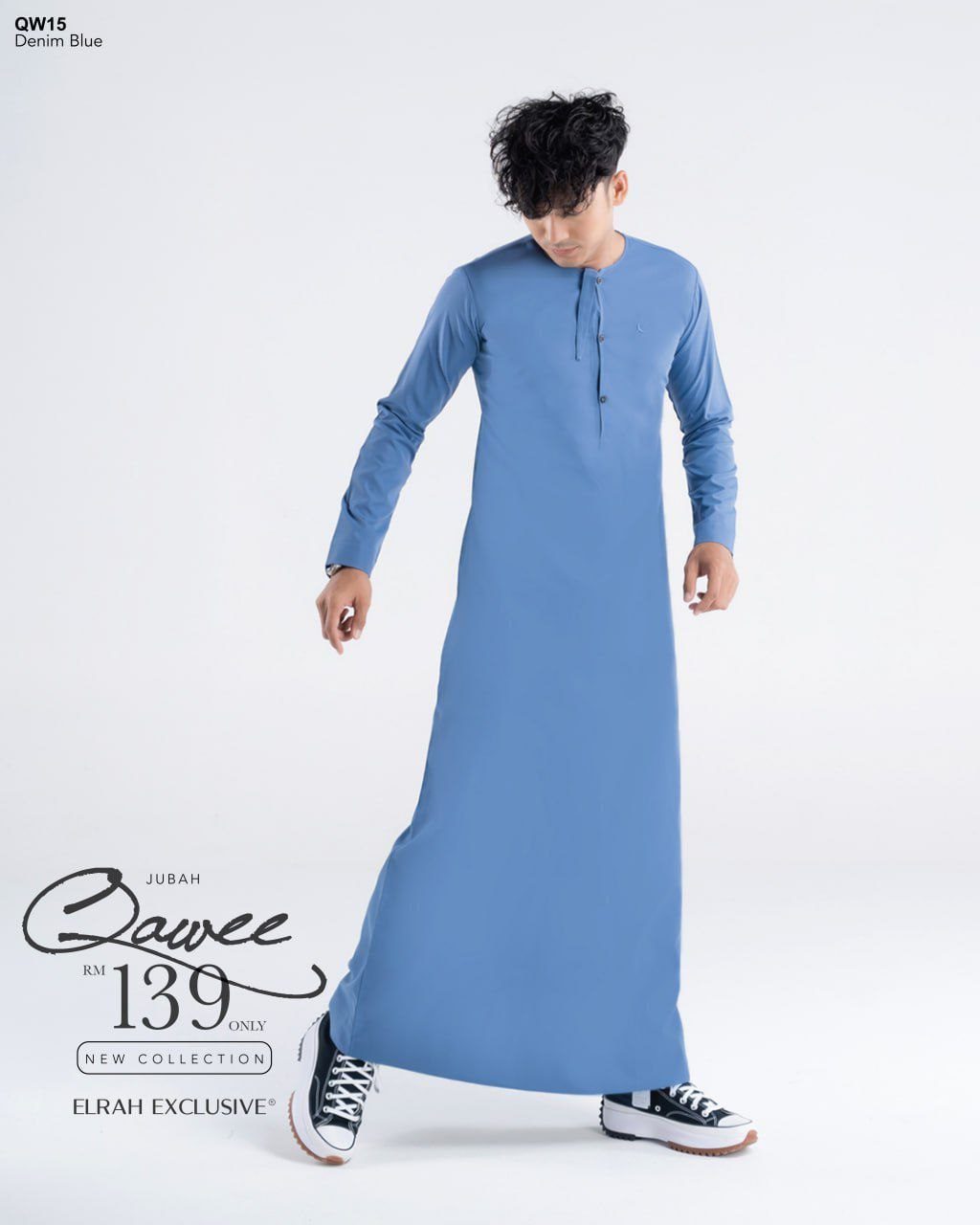 JUBAH QAWEE DENIM BLUE (2024)