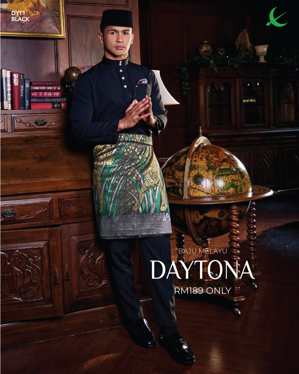 BAJU MELAYU DAYTONA BLACK