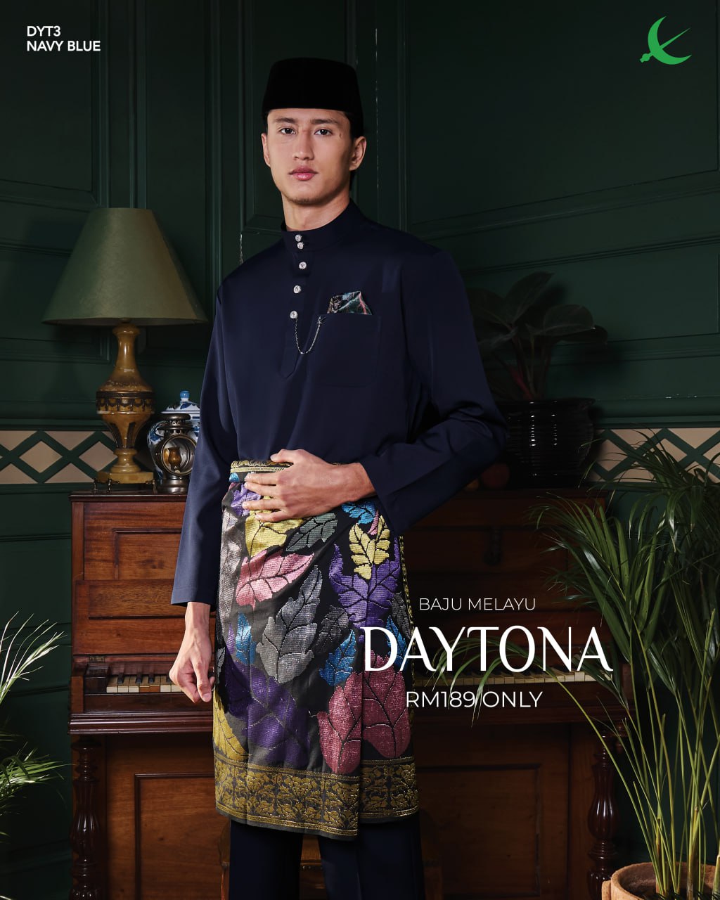 BAJU MELAYU DAYTONA NAVY BLUE