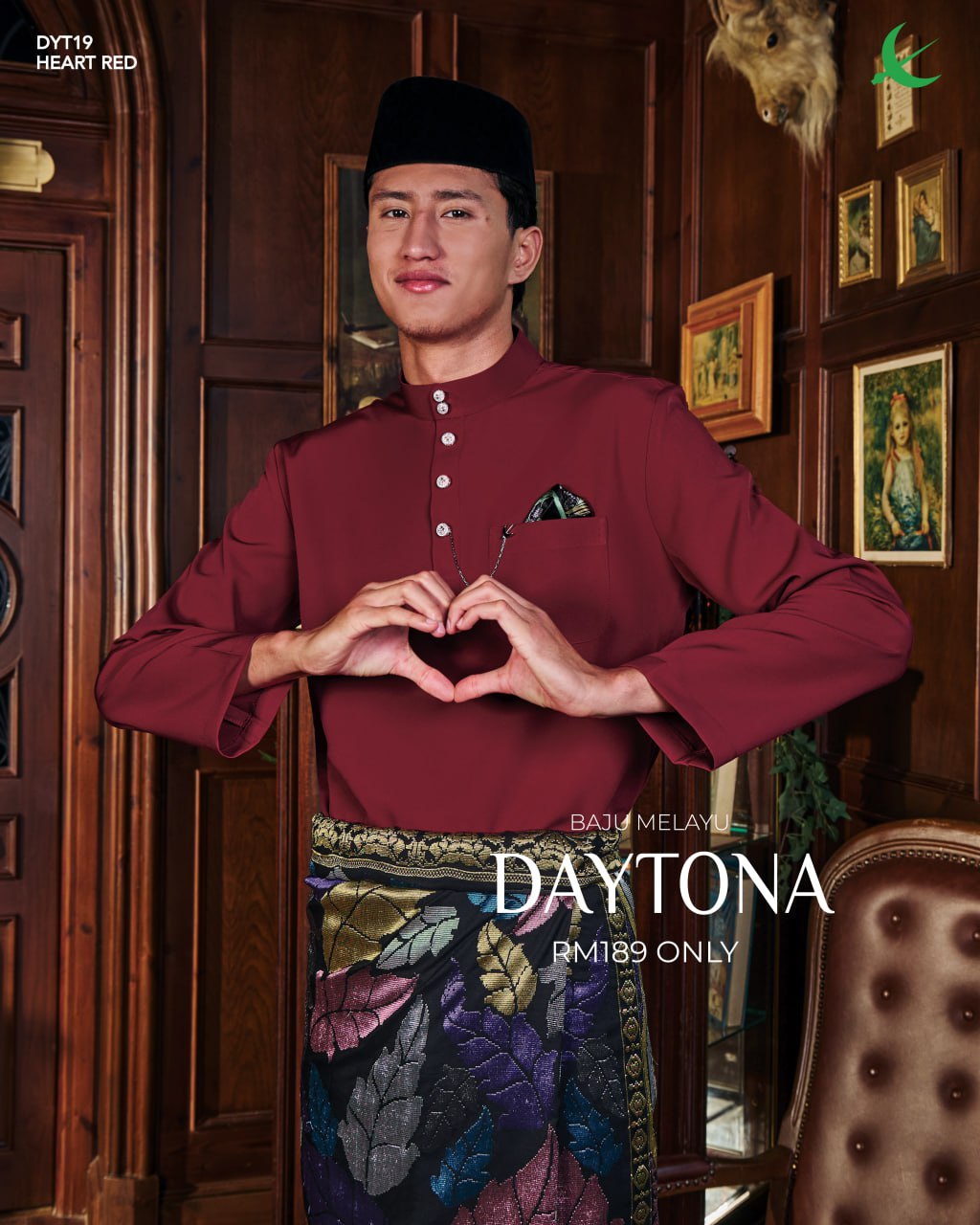 BAJU MELAYU DAYTONA HEART RED