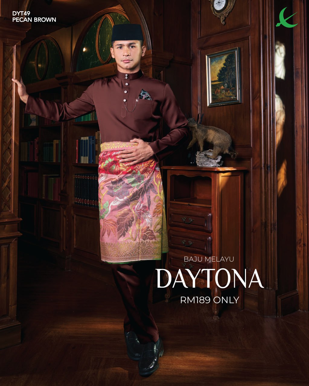 BAJU MELAYU DAYTONA PECAN BROWN