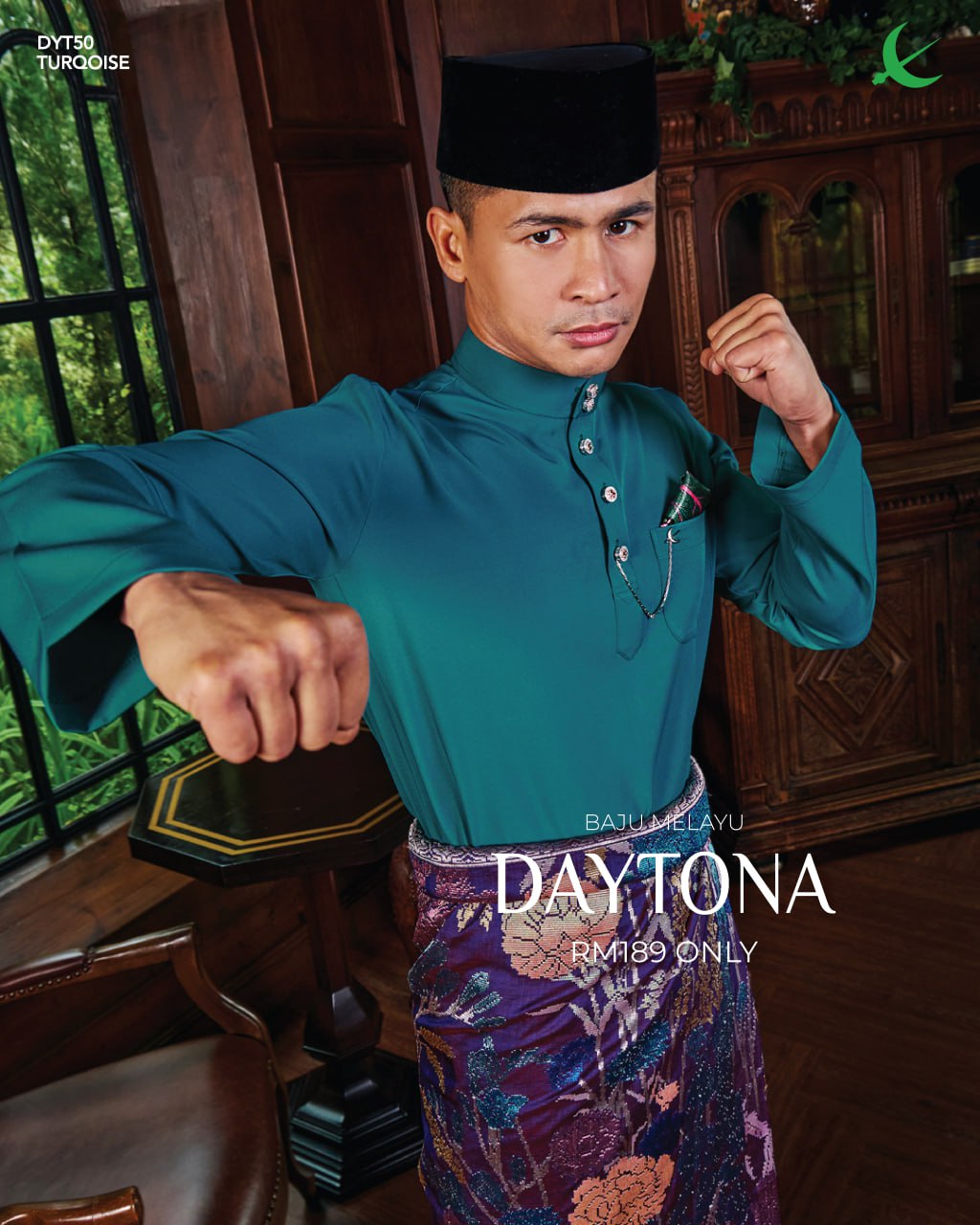 BAJU MELAYU DAYTONA TURQOISE