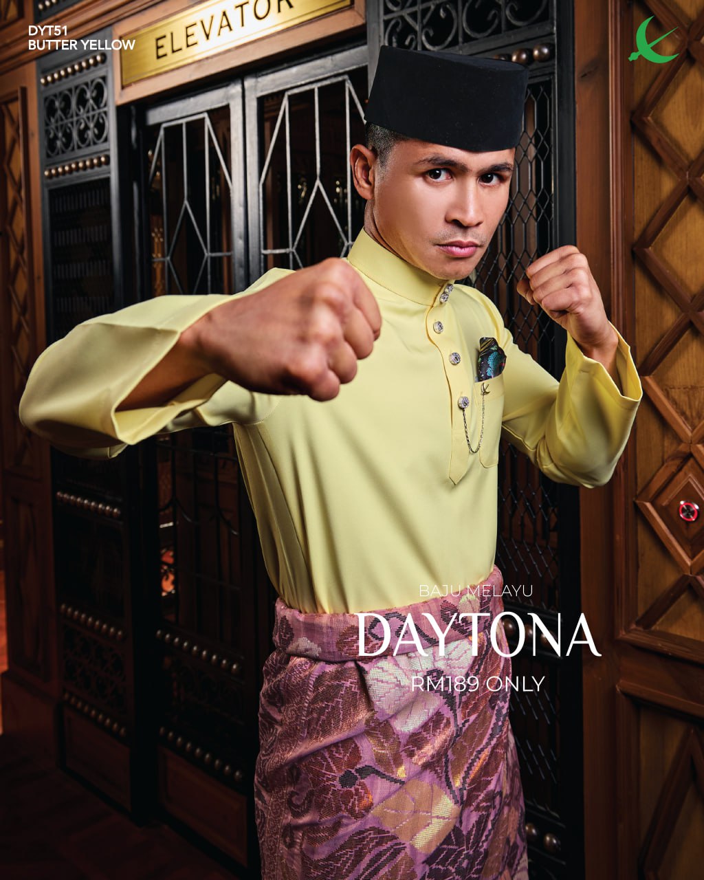 BAJU MELAYU DAYTONA BUTTER YELLOW