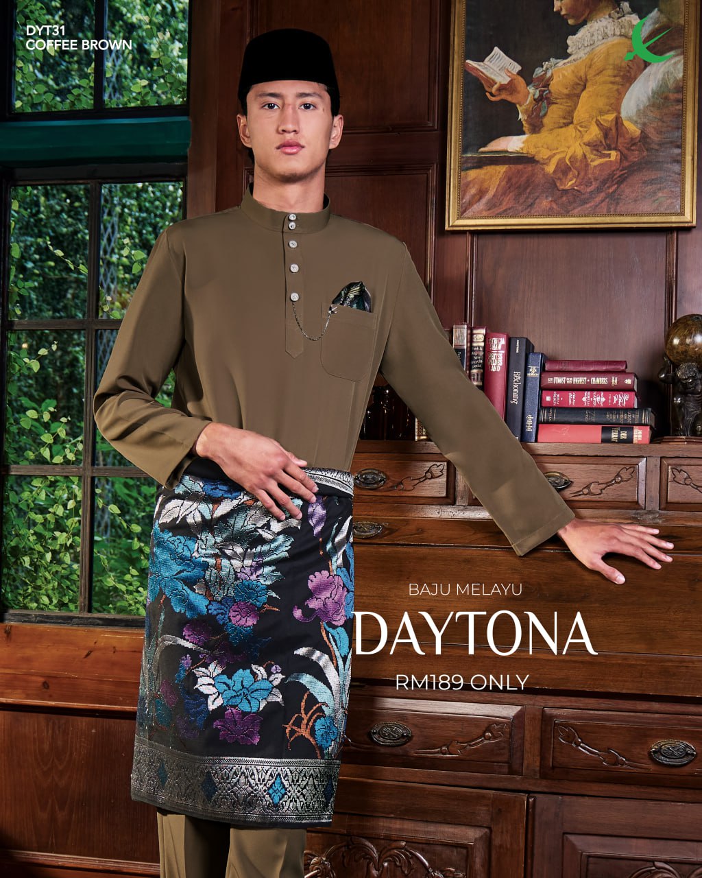 BAJU MELAYU DAYTONA COFFEE BROWN