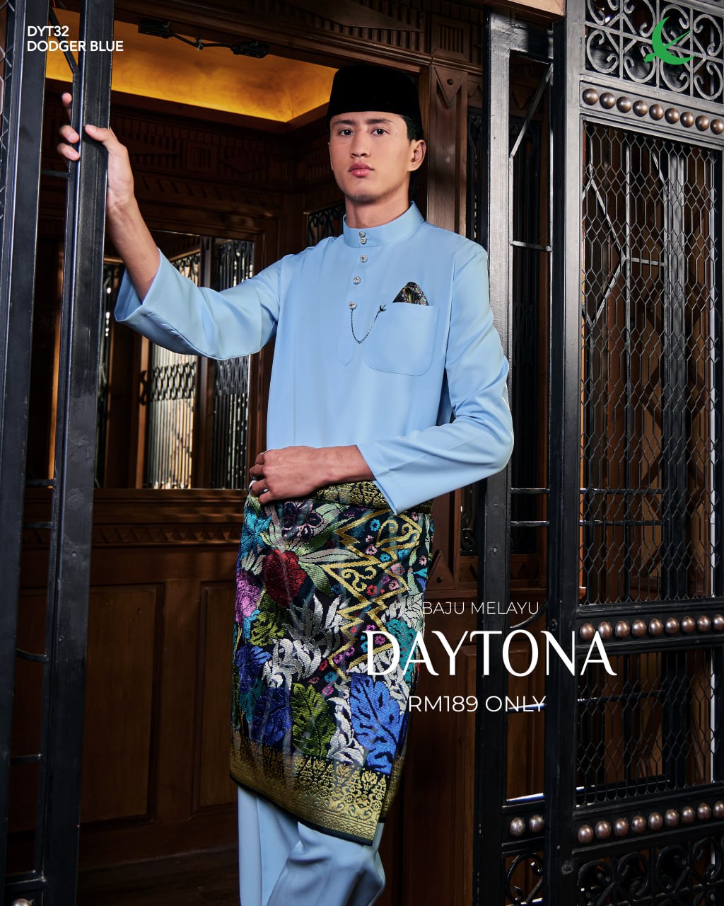 BAJU MELAYU DAYTONA DODGER BLUE