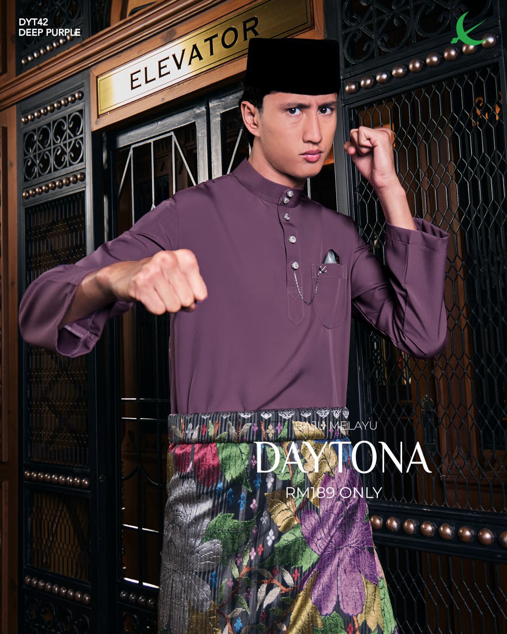 BAJU MELAYU DAYTONA DEEP PURPLE
