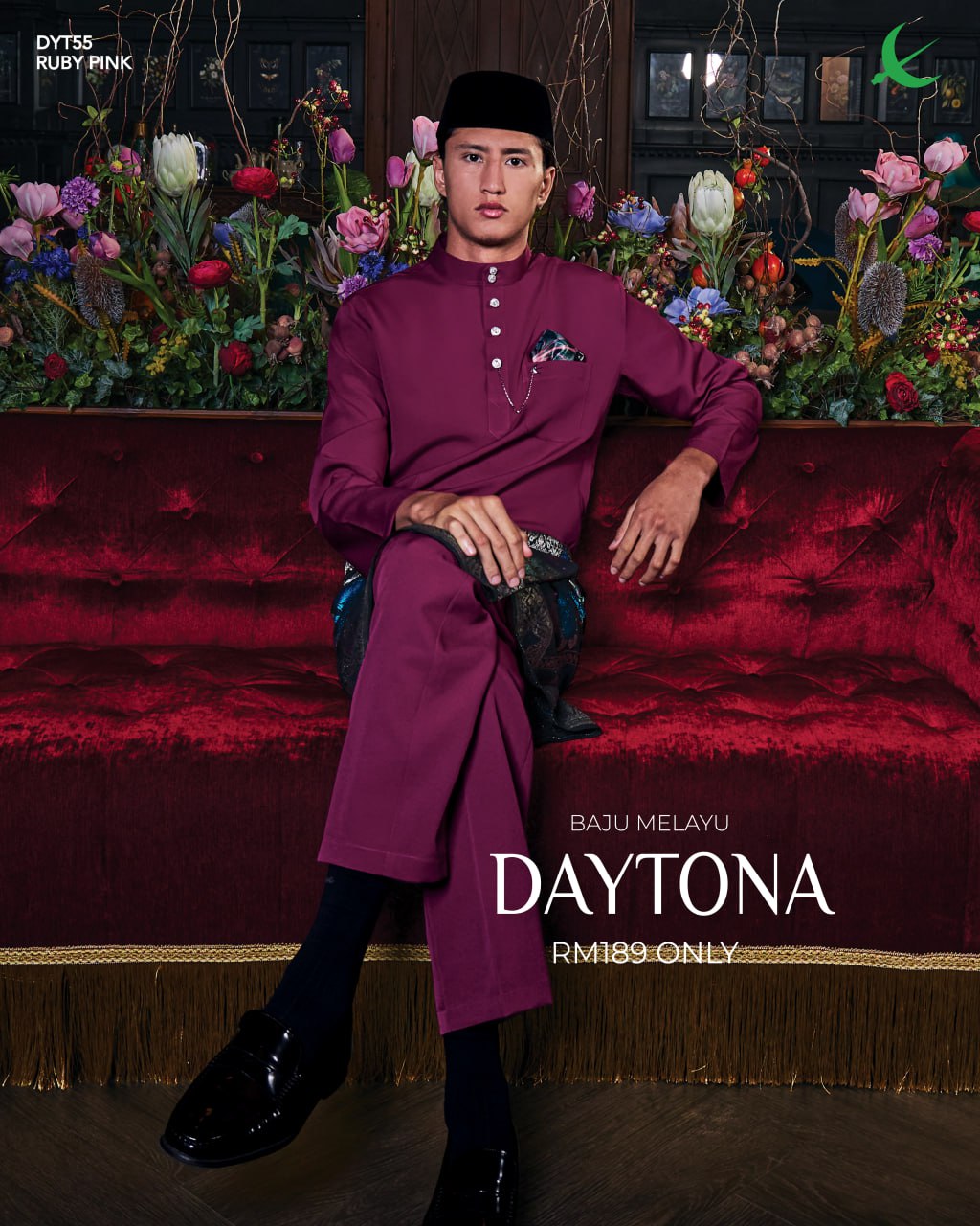BAJU MELAYU DAYTONA RUBY PINK