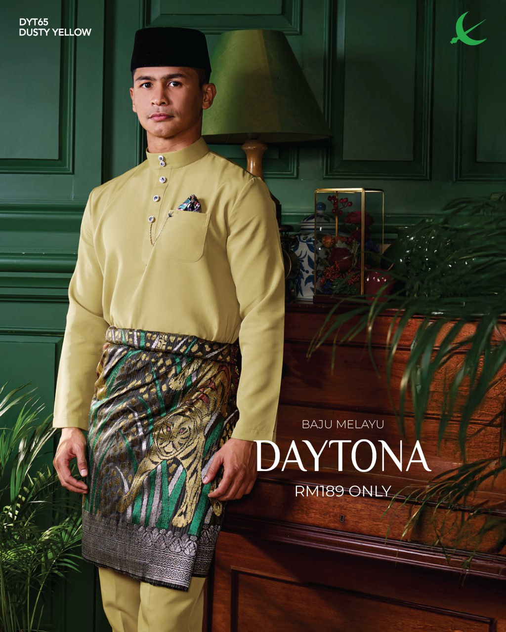 BAJU MELAYU DAYTONA DUSTY YELLOW