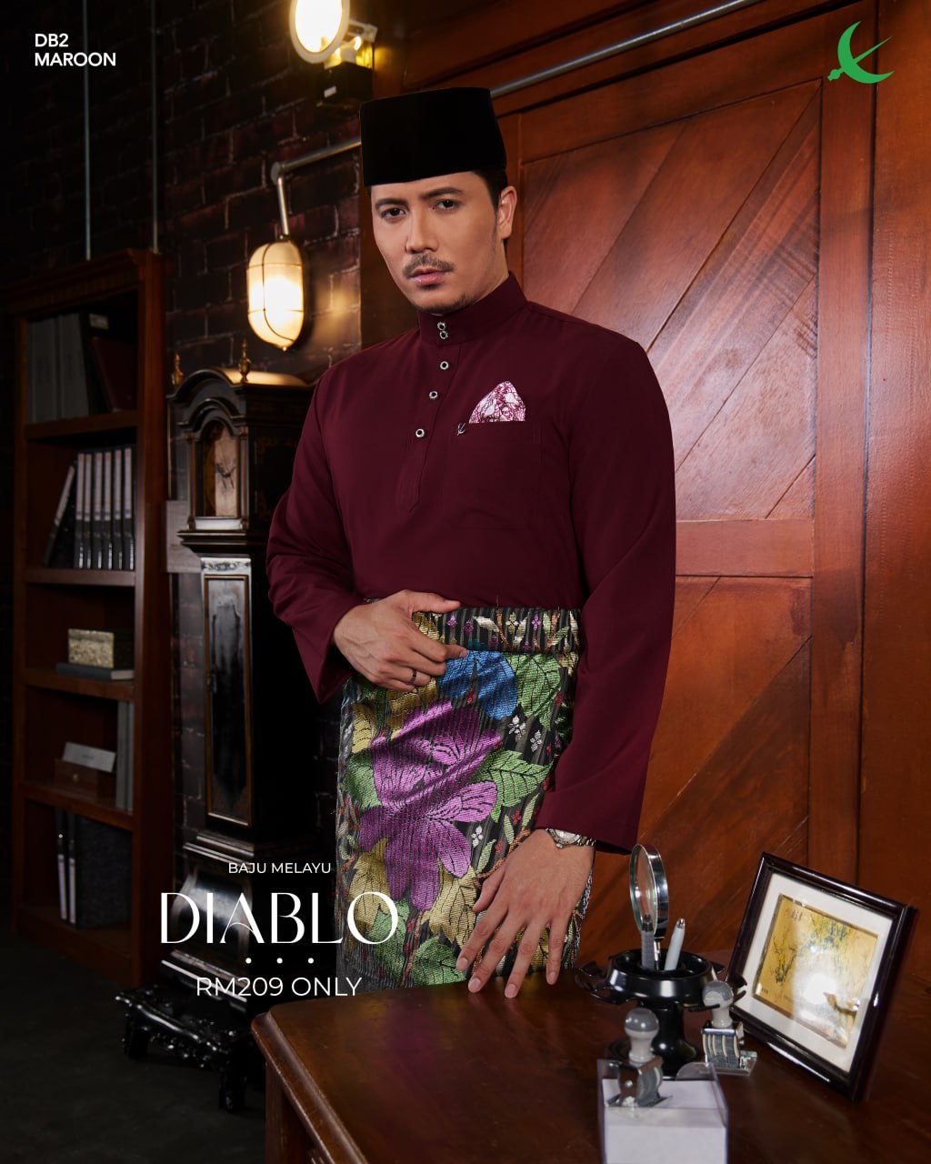 BAJU MELAYU DIABLO MAROON