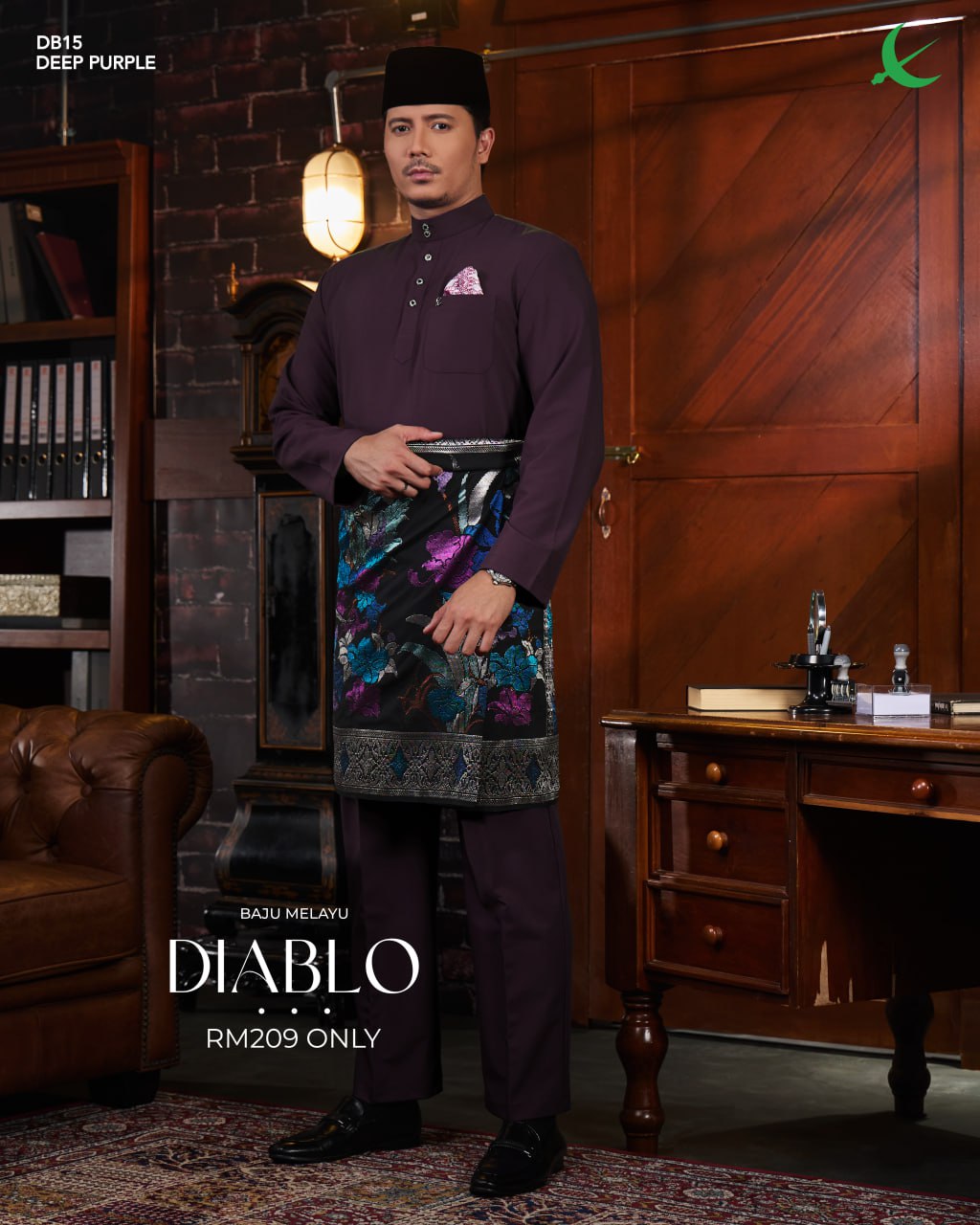 BAJU MELAYU DIABLO DEEP PURPLE