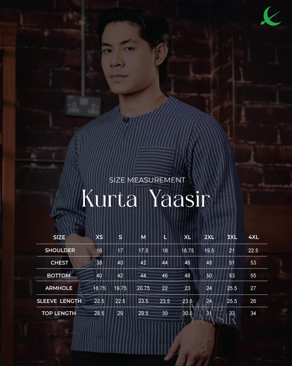 KURTA YAASIR NAVY BLUE
