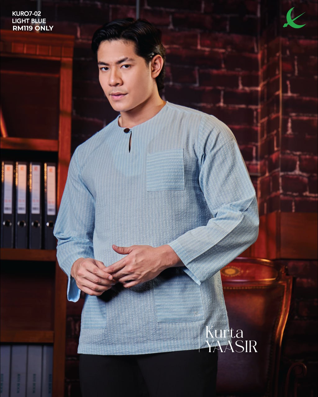 KURTA YAASIR LIGHT BLUE