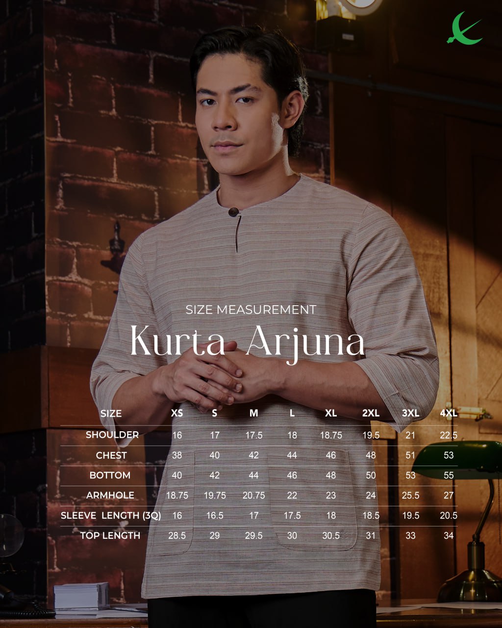 KURTA ARJUNA SOFT GREEN