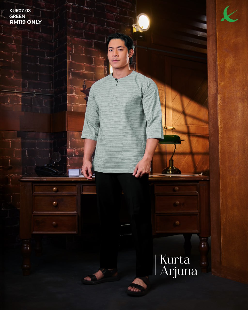 KURTA ARJUNA GREEN